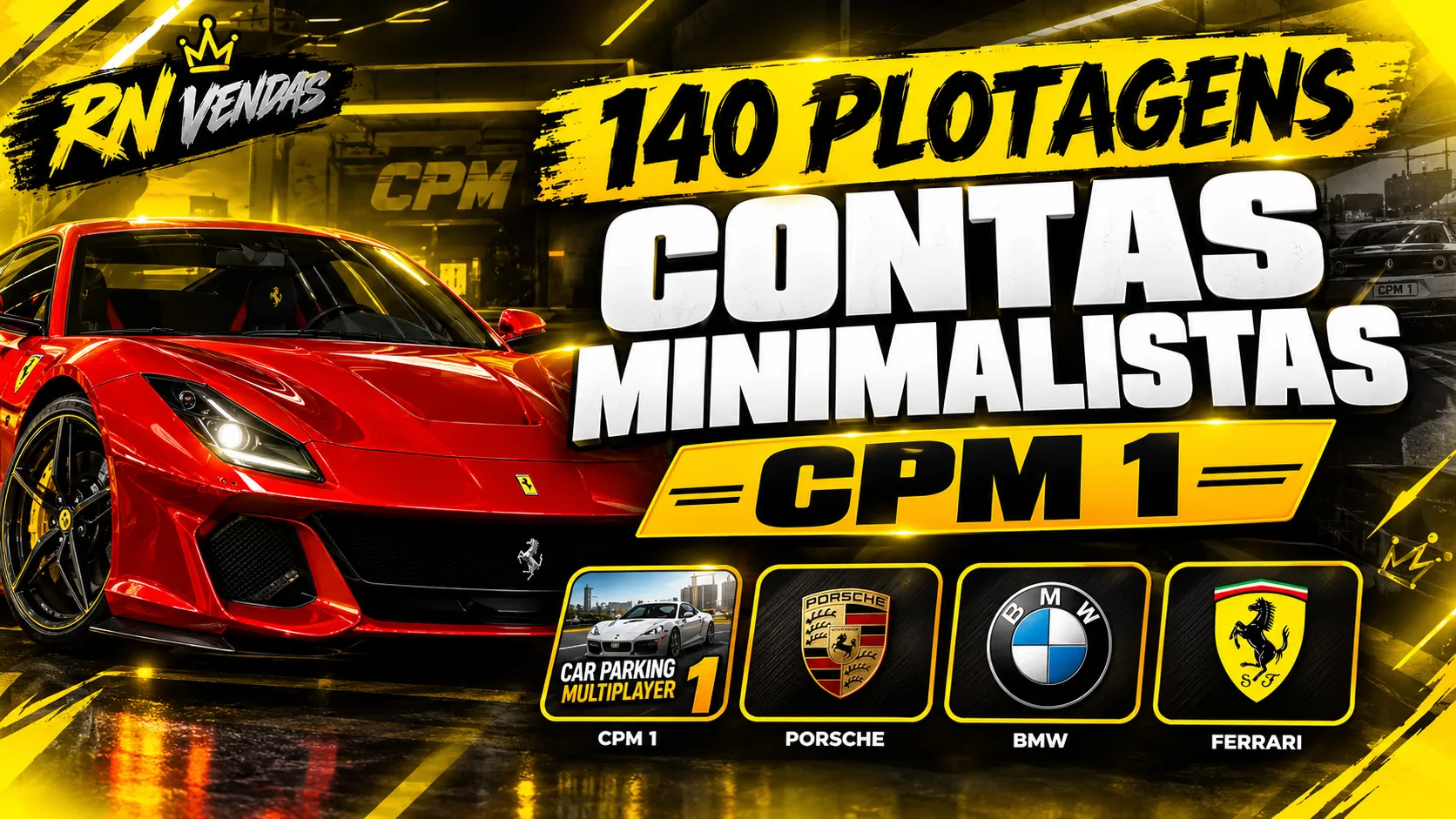 CONTA 140 CARROS MINIMALISTAS  — imagem 1
