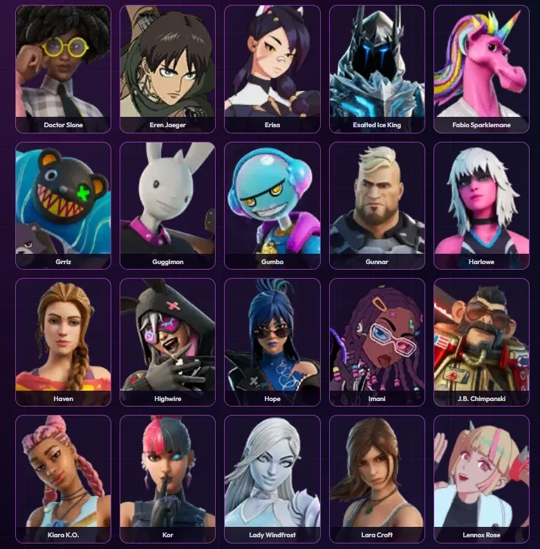 Fortnite Conta com 95 Skins, 167 Picaretas, 120 Danças +.... — imagem 4