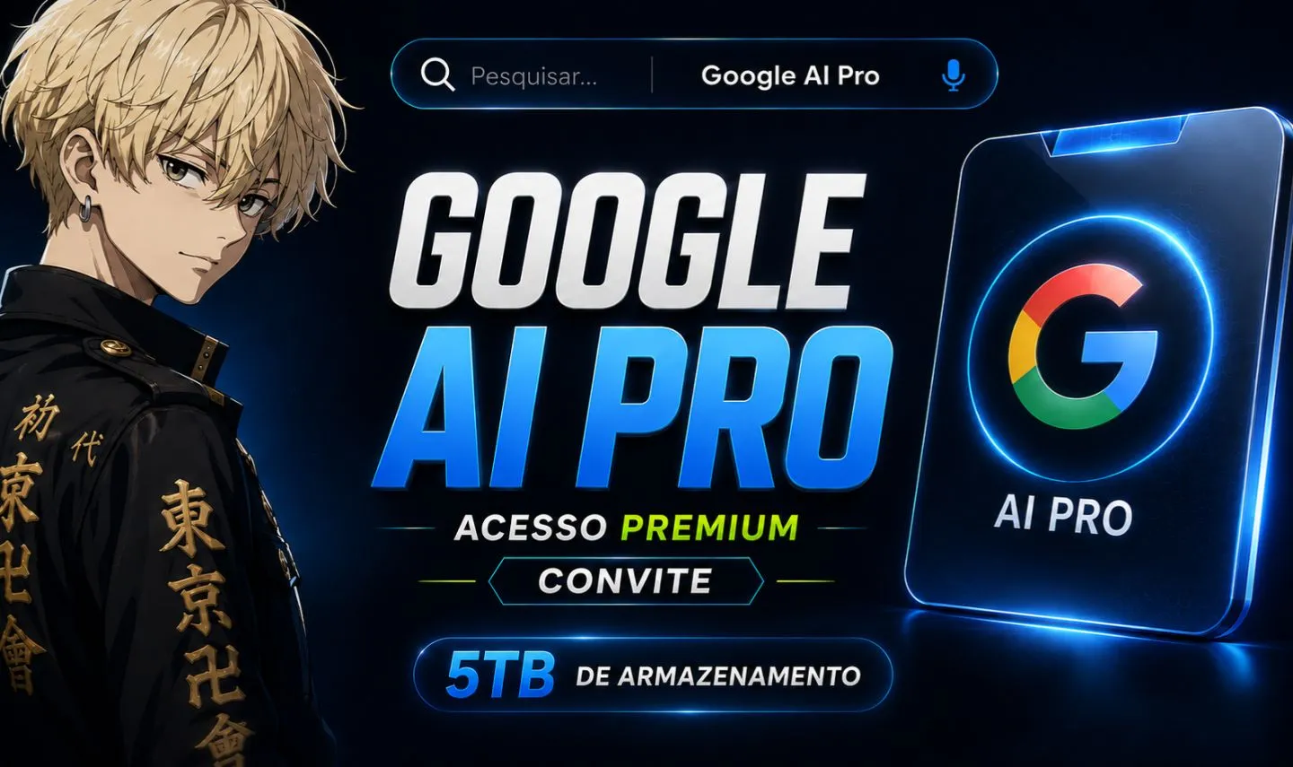 Google AI Pro | 5 TB | 1000 Créditos Flow | Convite — imagem 1