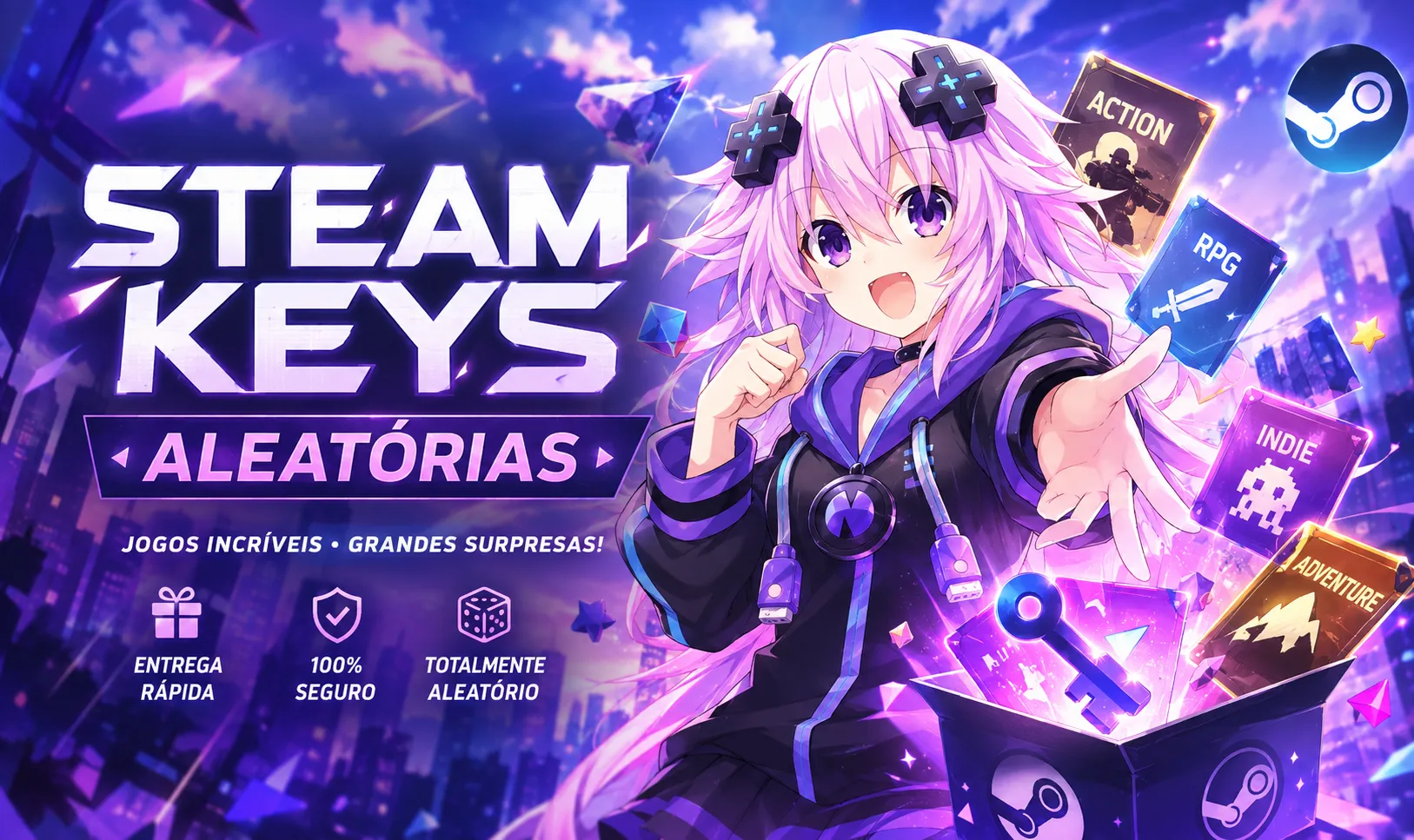 STEAM KEYS ALEATÓRIAS | JOGOS INCRÍVEIS + ENTREGA AUTOMÁTICA — imagem 1