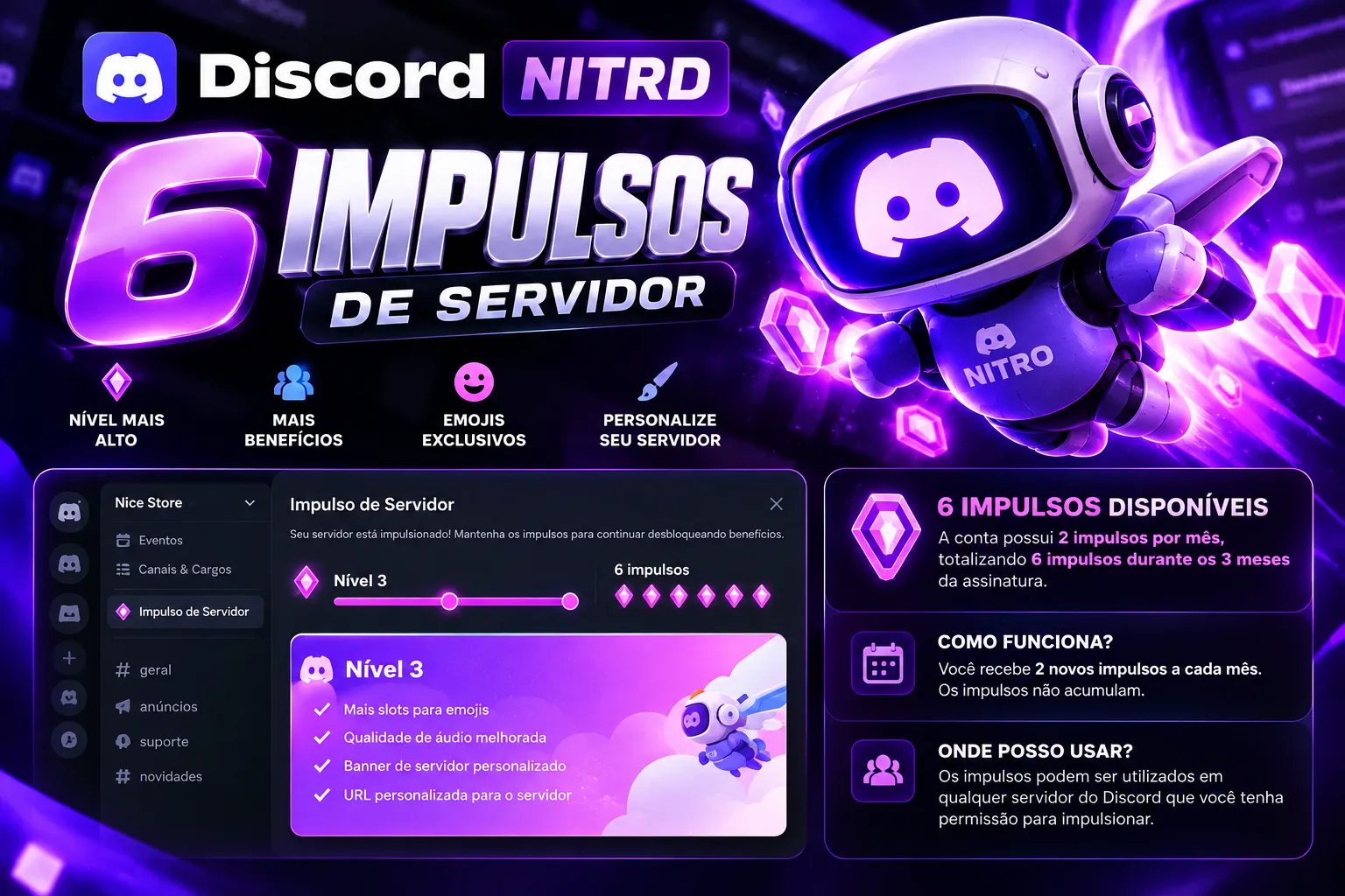CONTA DISCORD NITRADA | NITRO 1 E 3 MESES | MENOR PREÇO — imagem 3