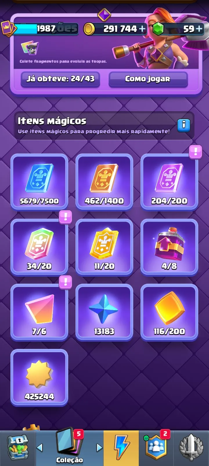 CONTA  CLASH ROYALE  DE 8 ANOS  DE JOGO — imagem 20
