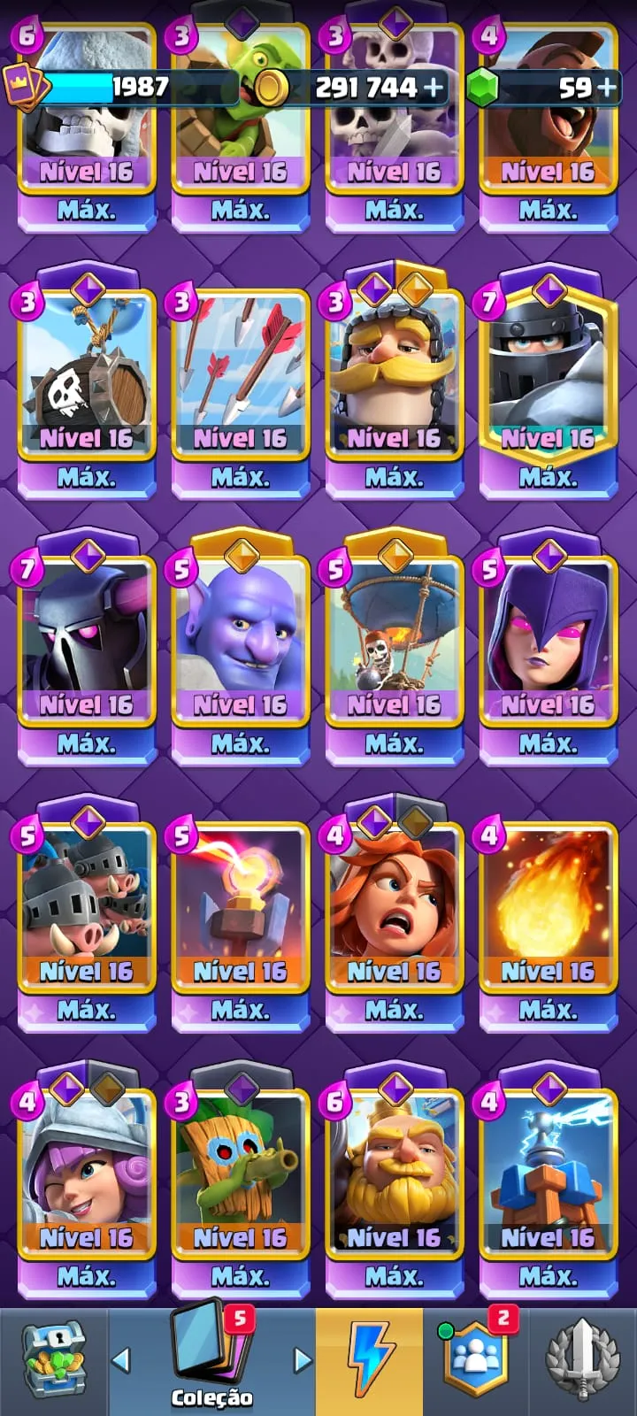 CONTA  CLASH ROYALE  DE 8 ANOS  DE JOGO — imagem 19