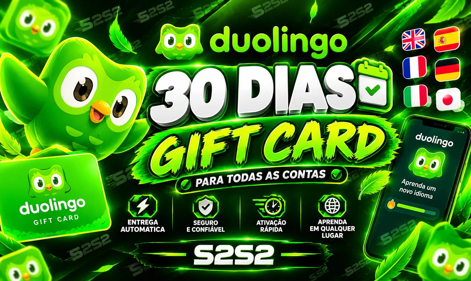 Duolingo gift card 30 dias[entrega automática] — imagem 1