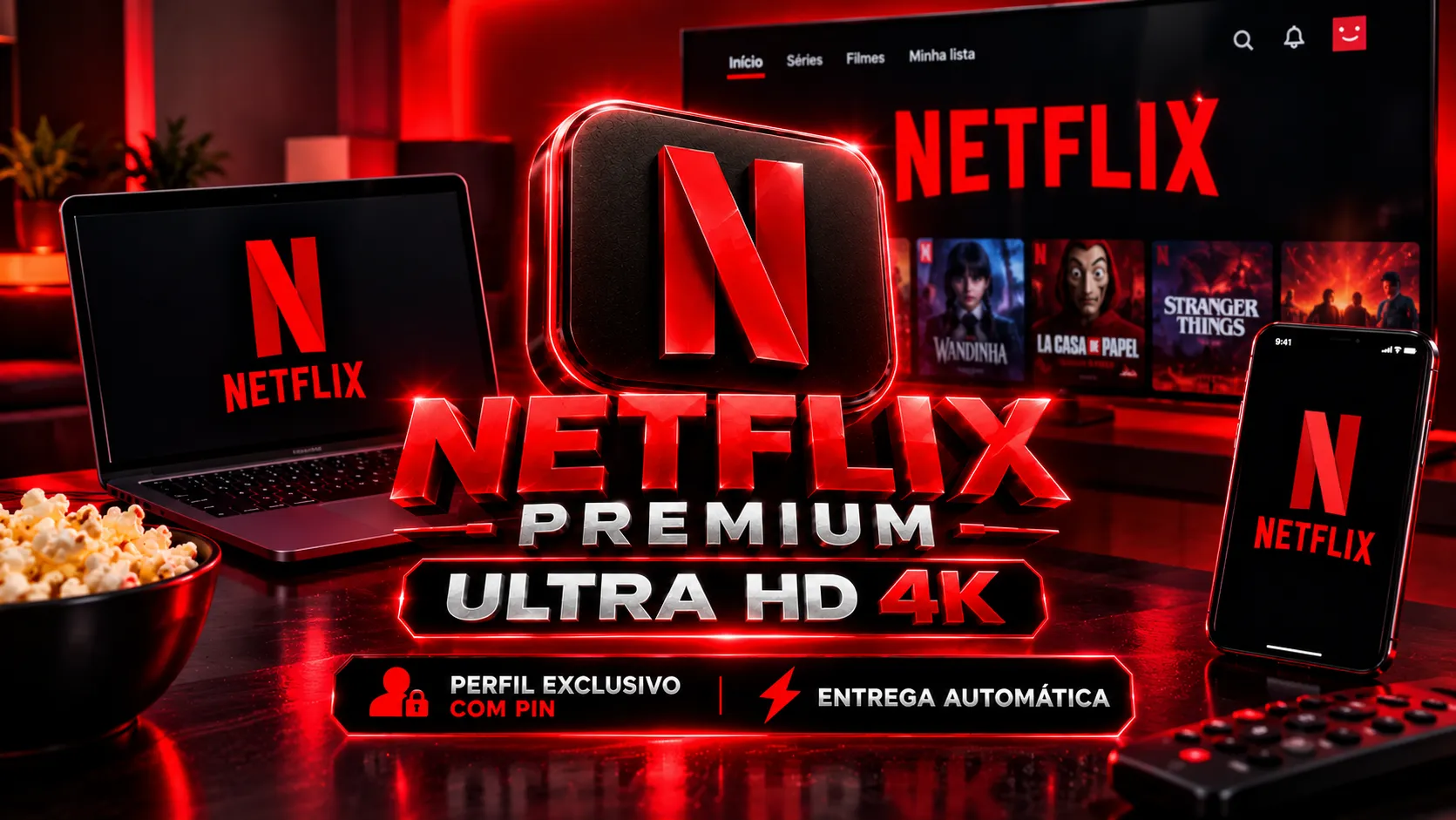Netflix Premium 4K | 30 Dias | Perfil com PIN Exclusivo — imagem 1