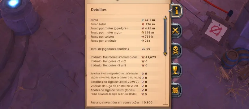 Conta Albion 376M de Fama + 510M De Prata + Premium+Planilha — imagem 1