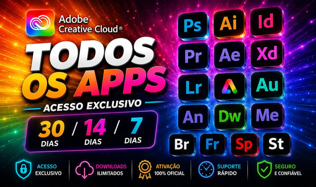 ADOBE CREATIVE CLOUD TODOS OS APPS