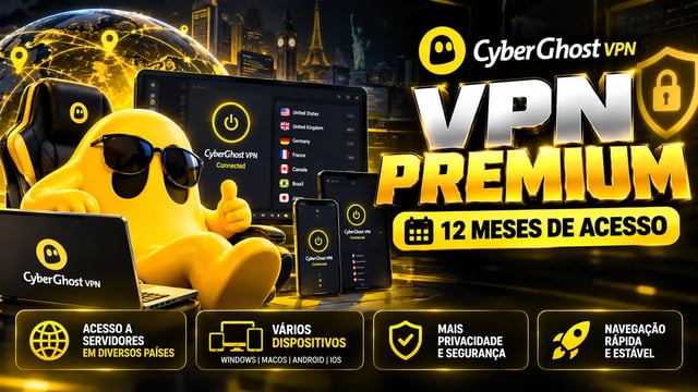 VPN CYBERGHOST PREMIUM 12 MESES | ENTREGA AUTOMÁTICA
