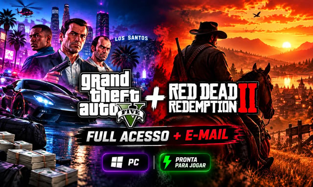 CONTAS DE GTA 5 + RED DEAD REDEMPTION 2 | FULL ACESSO
