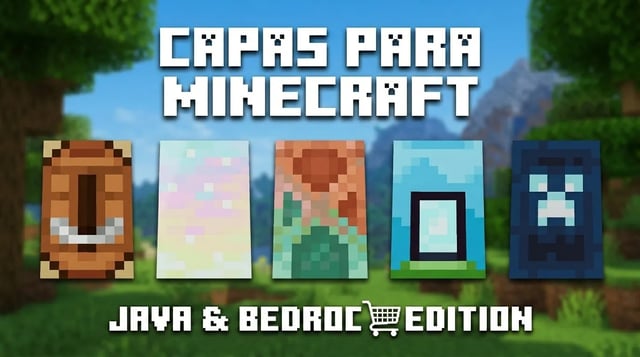 CAPAS PARA MINECRAFT - JAVA E BEDROCK EDITION - ENTREGA 24H