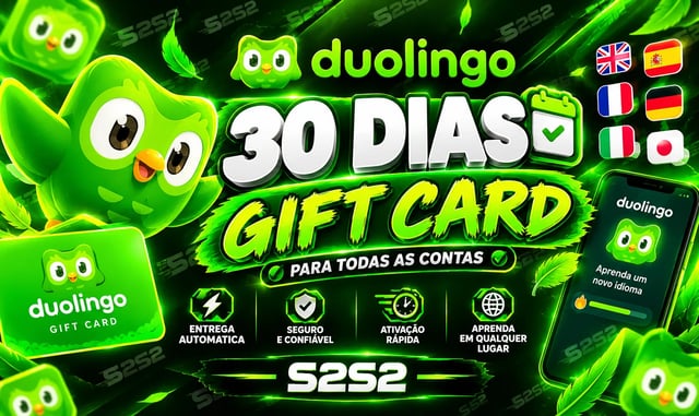 Duolingo gift card 30 dias[entrega automática]