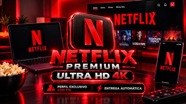 Netflix Premium 4K | 30 Dias | Perfil com PIN Exclusivo
