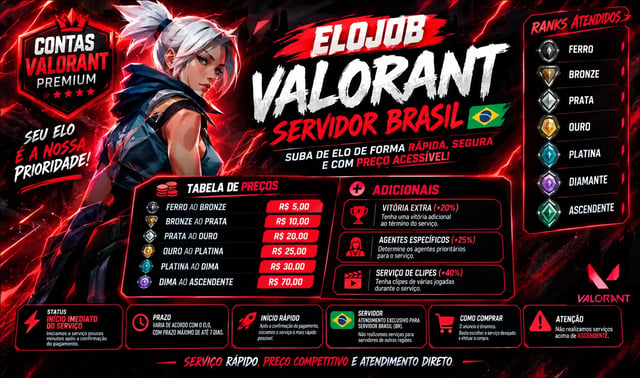 ELOJOB VALORANT — SERVIDOR BRASIL 🇧🇷