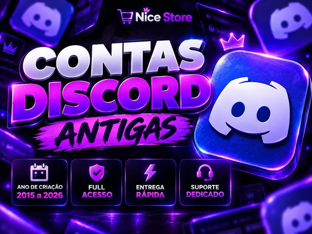 CONTAS DISCORD ANTIGAS | 2015-2026 | MENOR PREÇO 💜