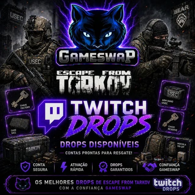 ESCAPE FROM TARKOV TWITCH DROPS- 36 a 20 CAIXAS