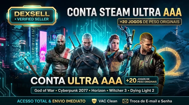 Conta Steam Compartilhada ULTRA AAA | Entrega automatica 