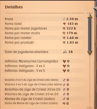 Conta Albion: 183m fama total + Coleta Pedra T8 + 1.8m FA