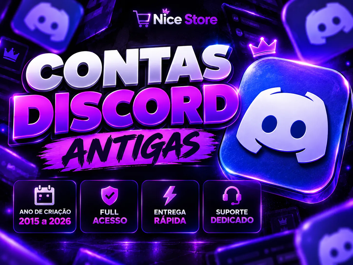 CONTAS DISCORD ANTIGAS | 2015-2026 | MENOR PREÇO 💜 — imagem 1