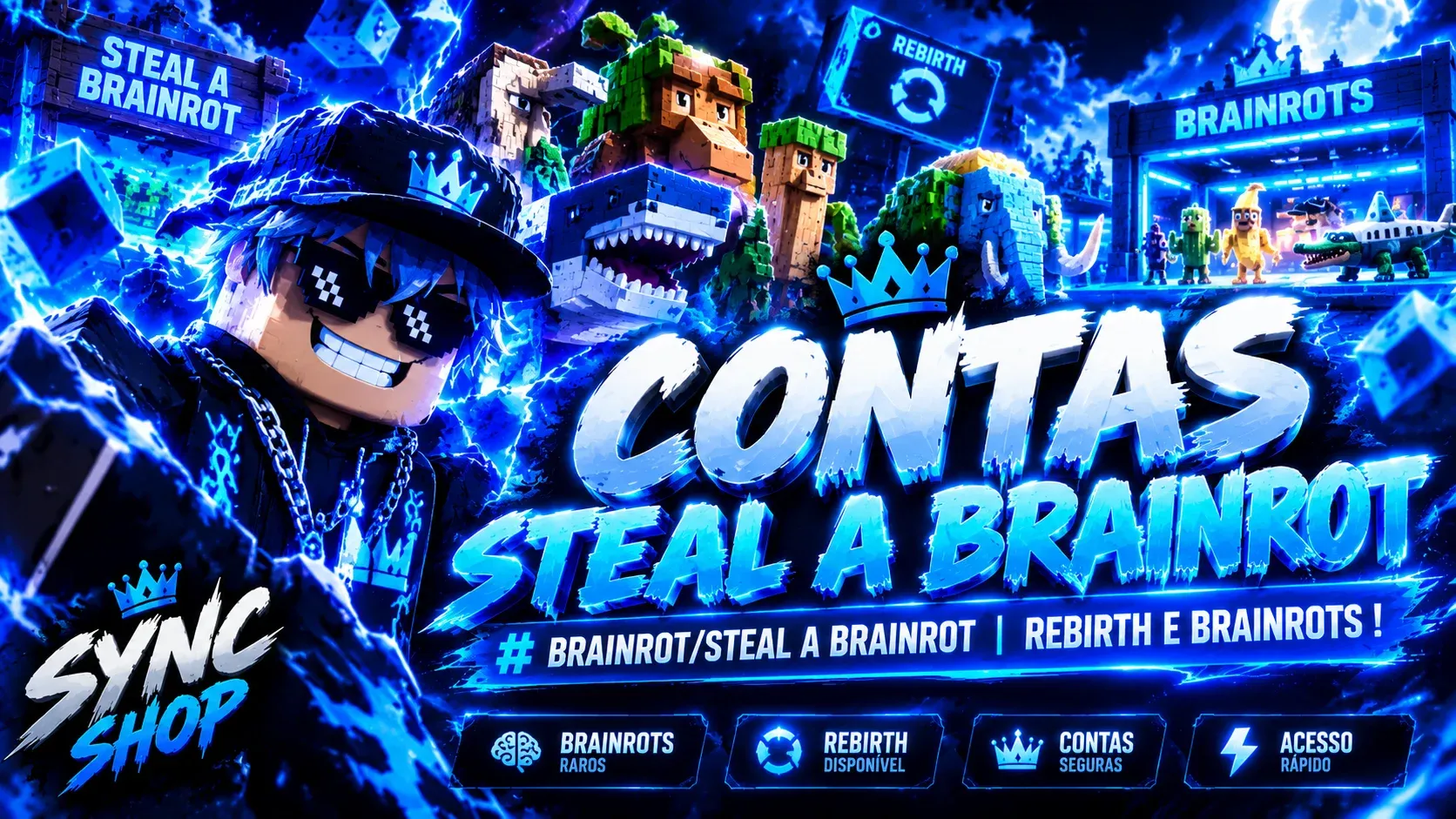 CONTAS ROUBE UM BRAINROT/STEAL A BRAINROT | REBIRTH â imagem 1