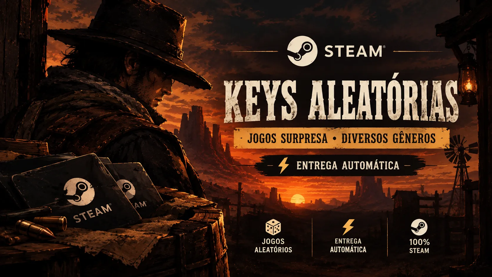STEAM KEYS ALEATÓRIAS | JOGOS SURPRESA + ENTREGA AUTOMÁTICA — imagem 1