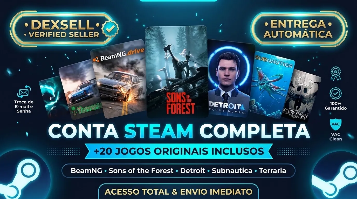 CONTA STEAM COM +20 JOGOS ORIGINAIS | Acesso Total — imagem 1